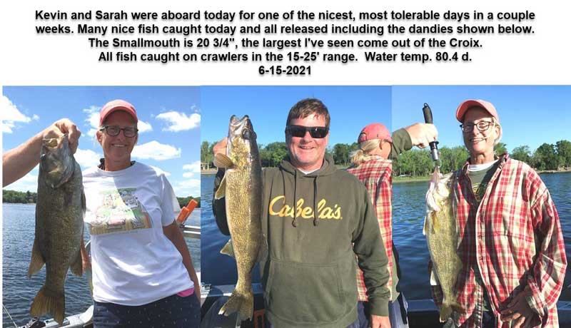 smallmouth walleye guided fishing St. Croix WI
